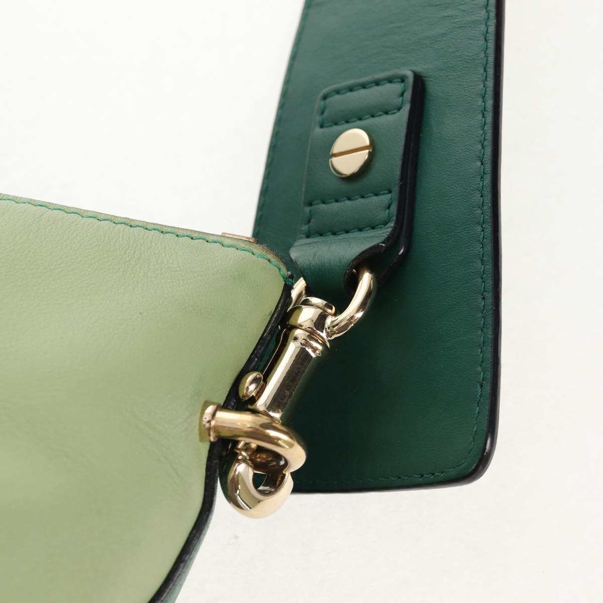 Chloe Bailey Hand Bag Leather 2way Green Auth BA6835