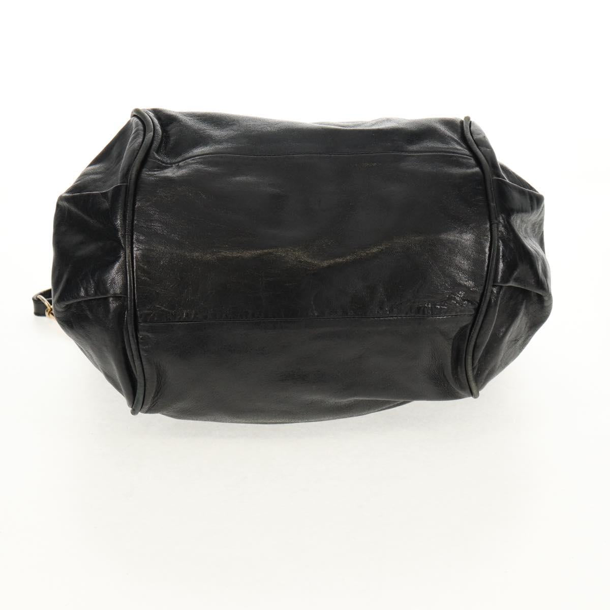 Chloe Etel Hand Bag Leather 2way Black Auth BA6837