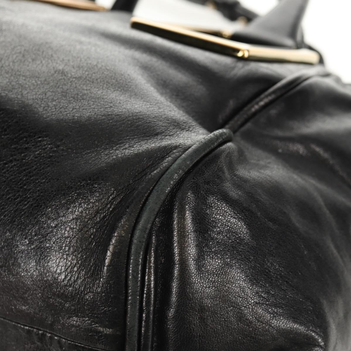 Chloe Etel Hand Bag Leather 2way Black Auth BA6837