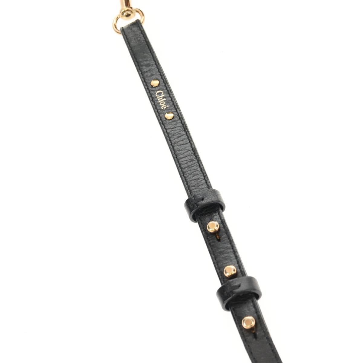 Chloe Etel Hand Bag Leather 2way Black Auth BA6838