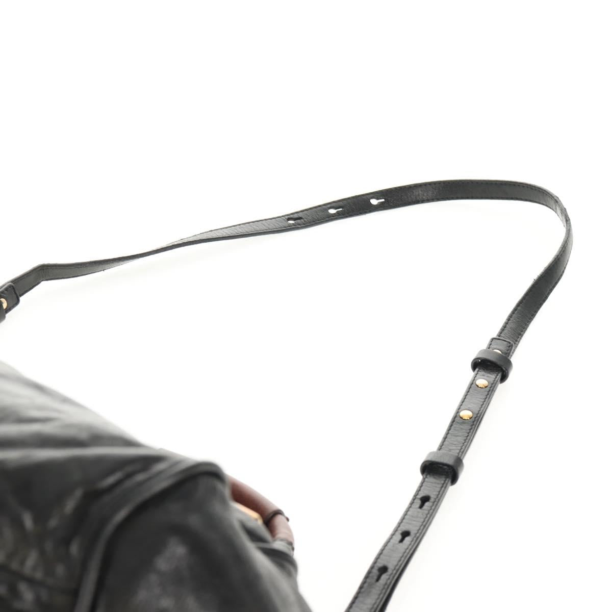 Chloe Etel Hand Bag Leather 2way Black Auth BA6838