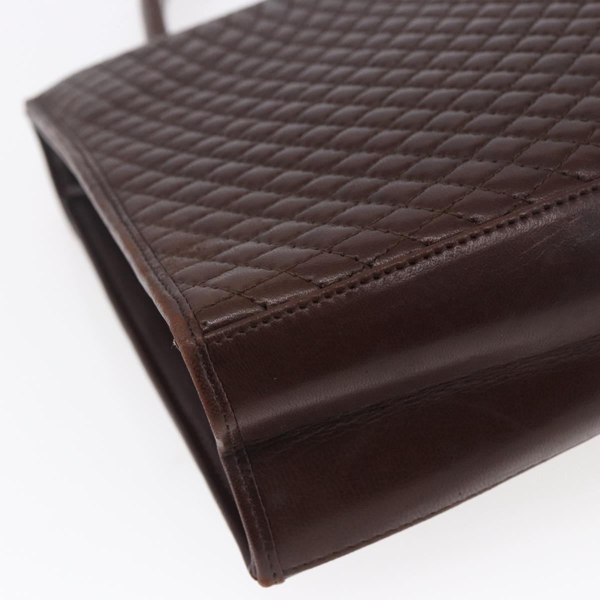 BALLY Hand Bag Leather Brown Auth BA6842