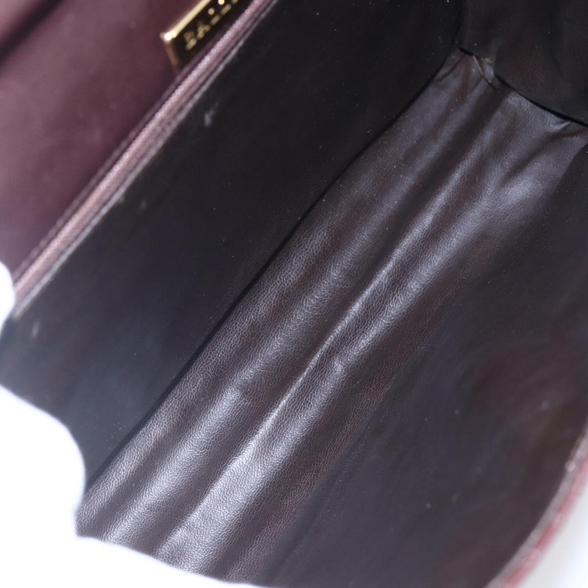 BALLY Hand Bag Leather Brown Auth BA6842