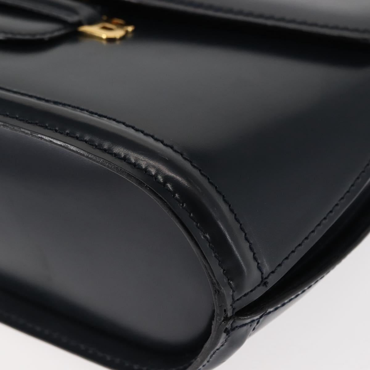 BALLY Shoulder Bag Leather Navy Auth BA6844