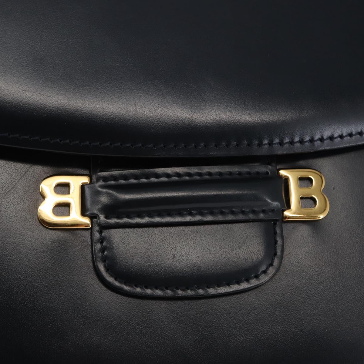 BALLY Shoulder Bag Leather Navy Auth BA6844