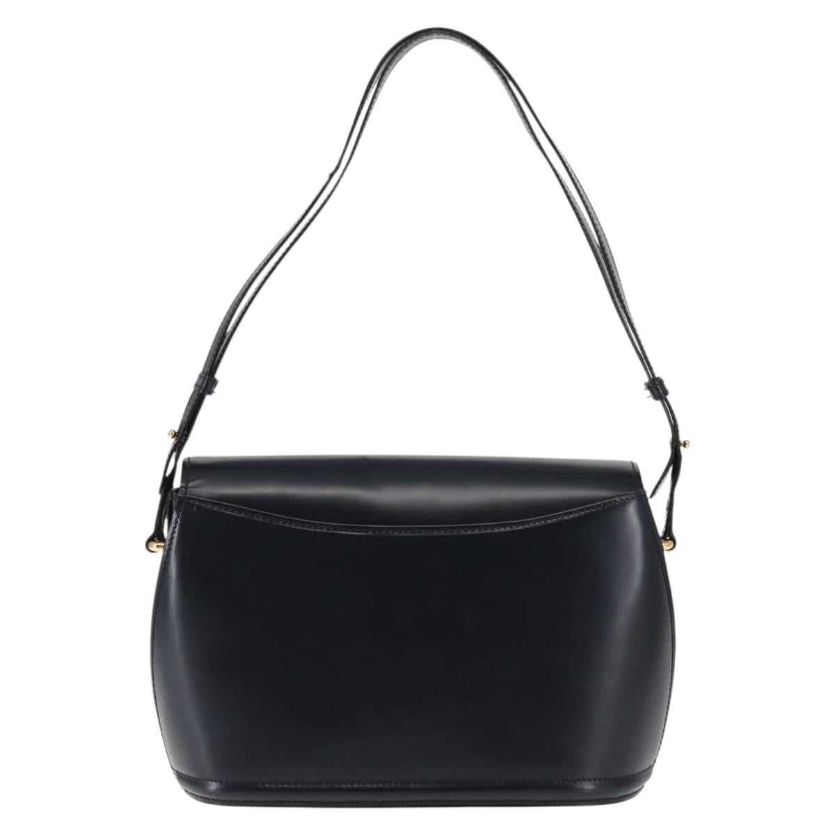 BALLY Shoulder Bag Leather Navy Auth BA6844
