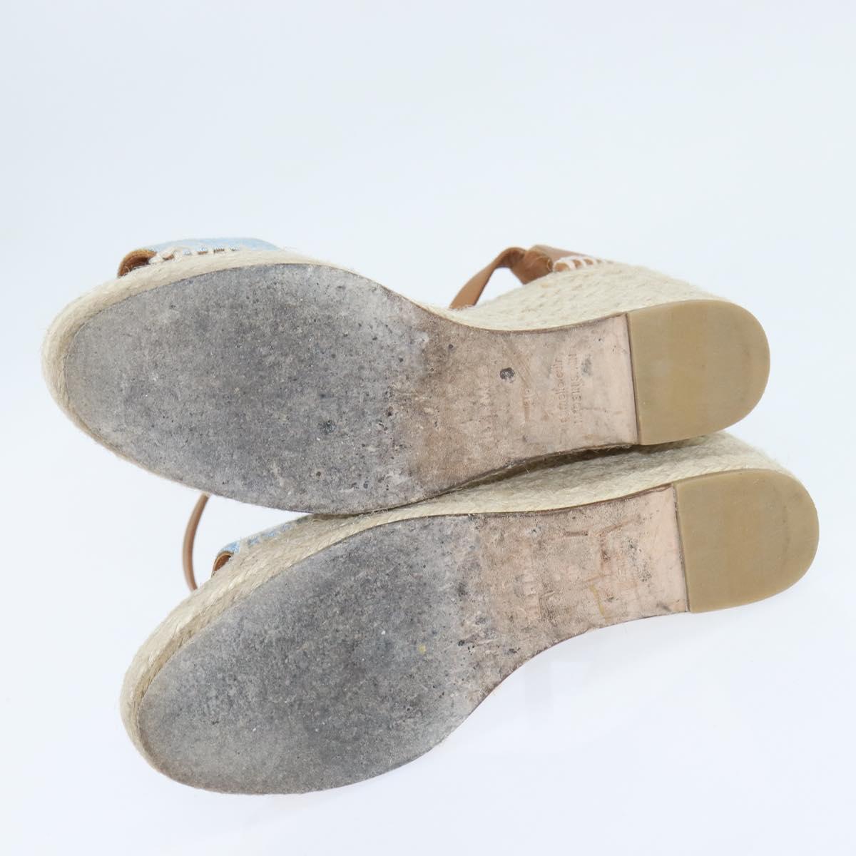 HERMES Tipoli Espadrilles Shoes Raffia Beige Auth BA6845