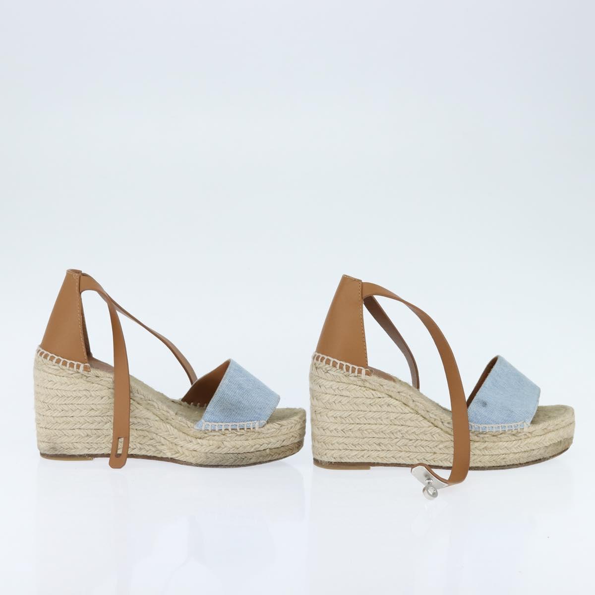 HERMES Tipoli Espadrilles Shoes Raffia Beige Auth BA6845