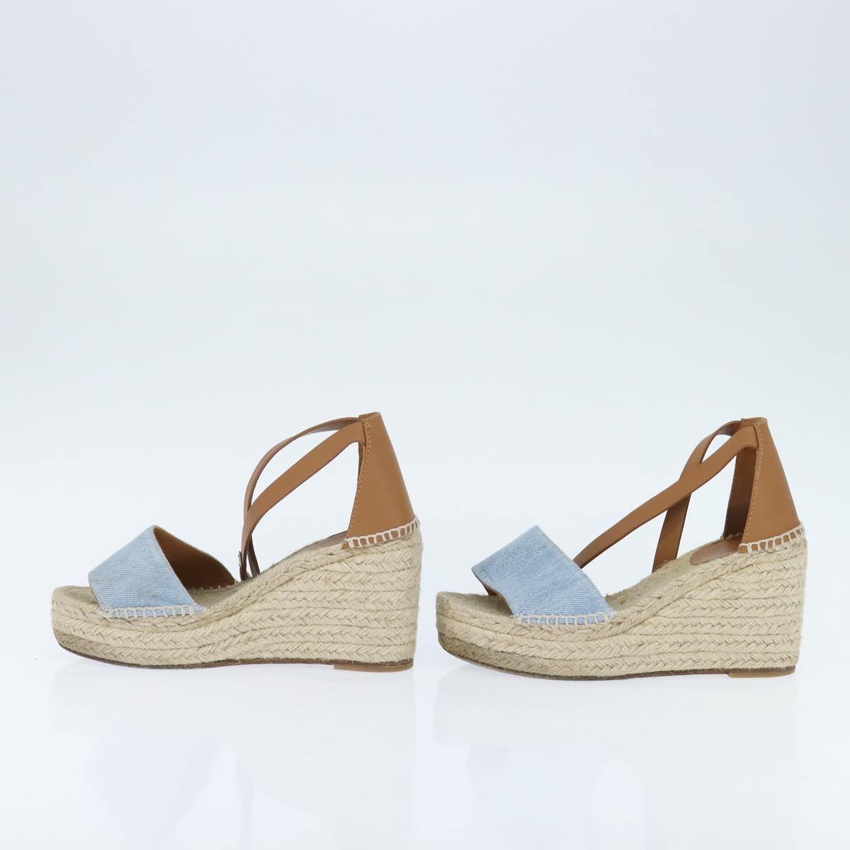 HERMES Tipoli Espadrilles Shoes Raffia Beige Auth BA6845