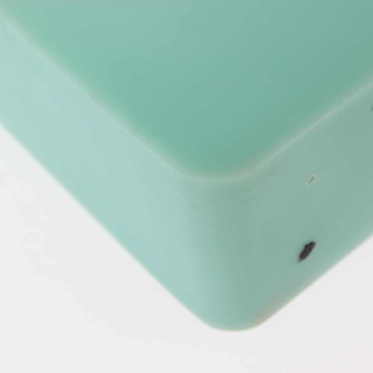 CHANEL Tote Bag rubber Turquoise Blue CC Auth BA6869