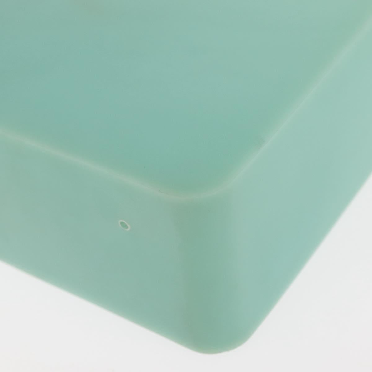 CHANEL Tote Bag rubber Turquoise Blue CC Auth BA6869