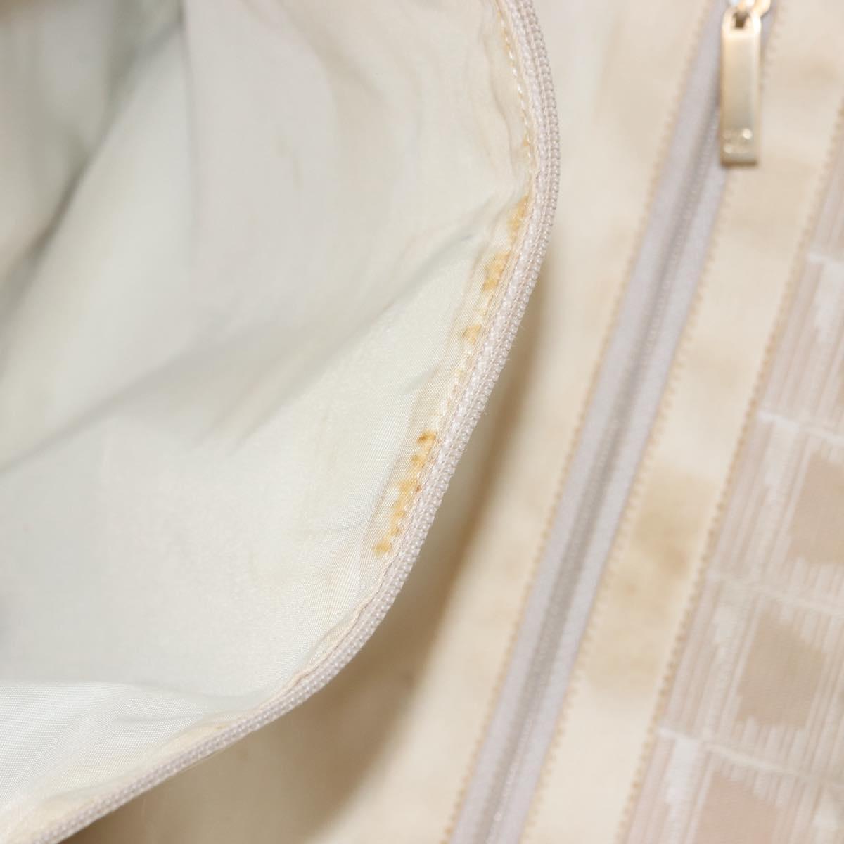 CHANEL New Travel Line Tote Bag Nylon Beige Gold CC Auth BA6872