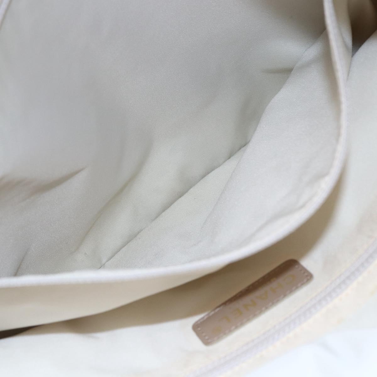 CHANEL New Travel Line Tote Bag Nylon Beige Gold CC Auth BA6873