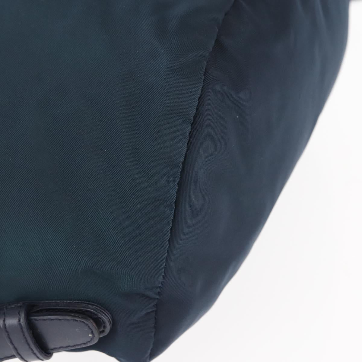 PRADA Backpack Nylon Navy Silver Auth BA6876