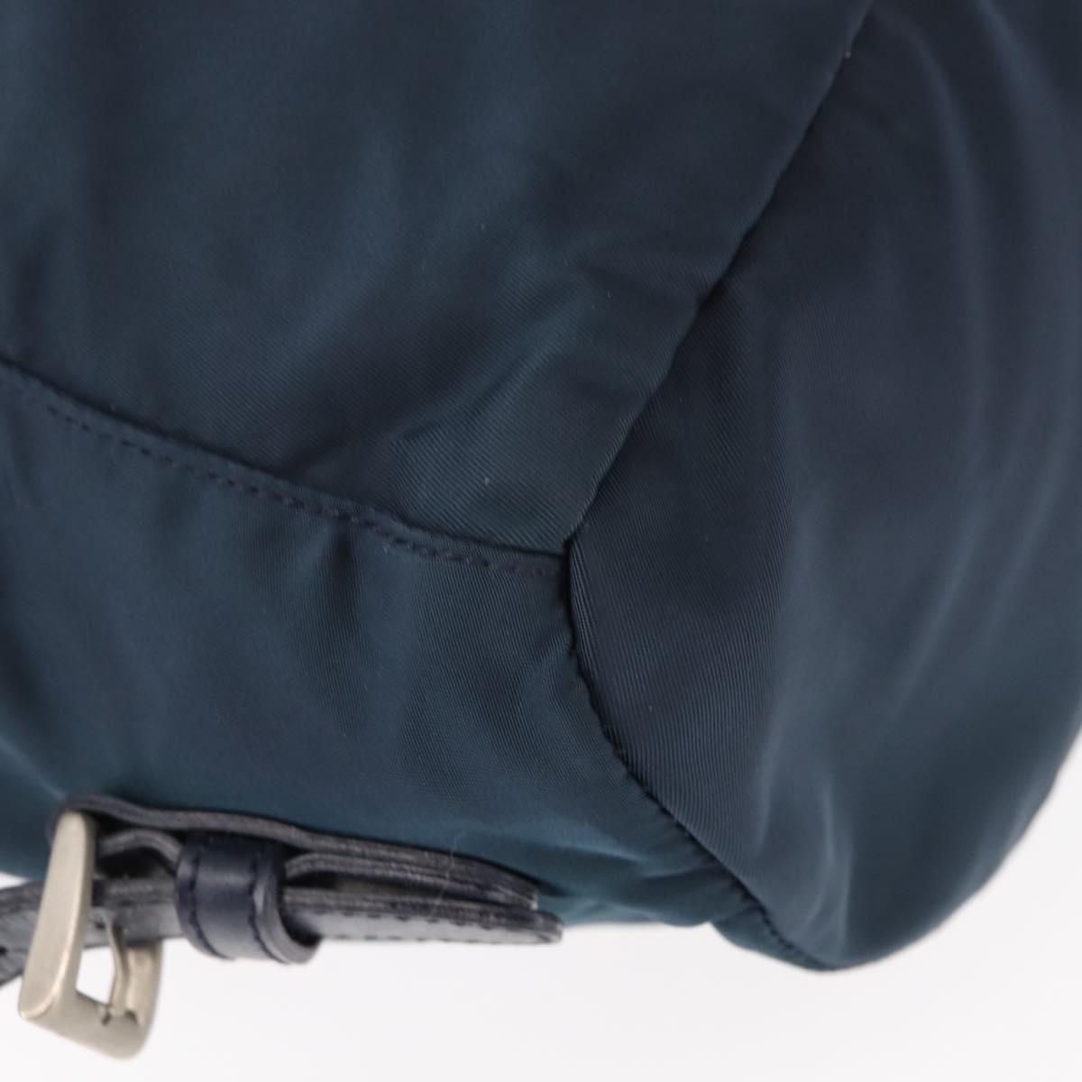 PRADA Backpack Nylon Navy Silver Auth BA6876