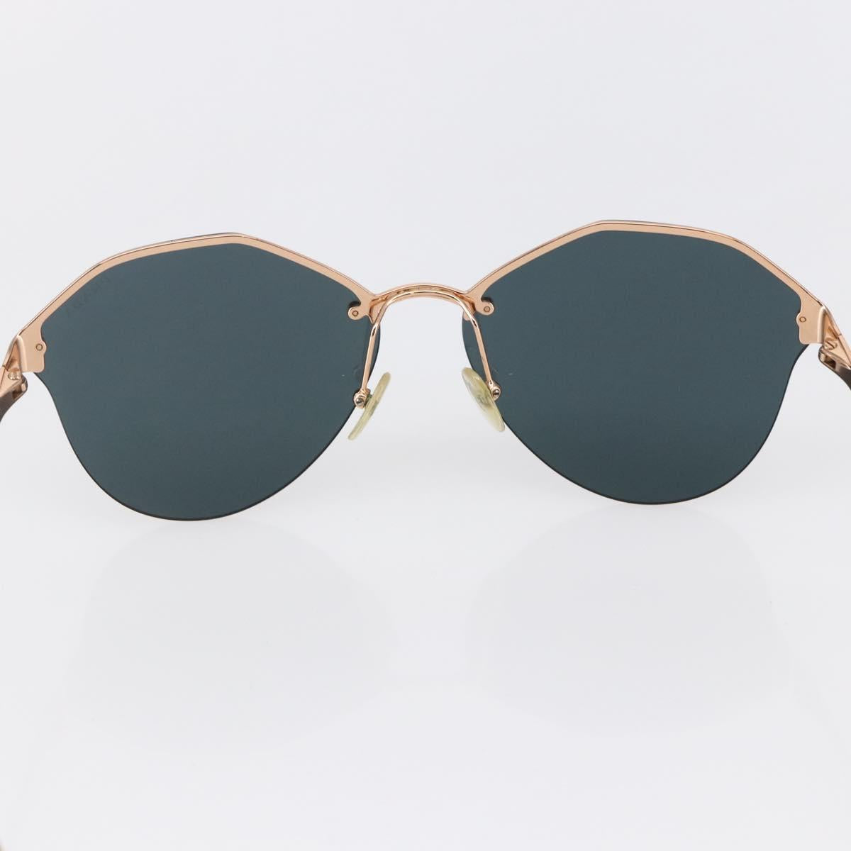 PRADA Sunglasses metal plastic Purple Champagne Gold Auth BA6880