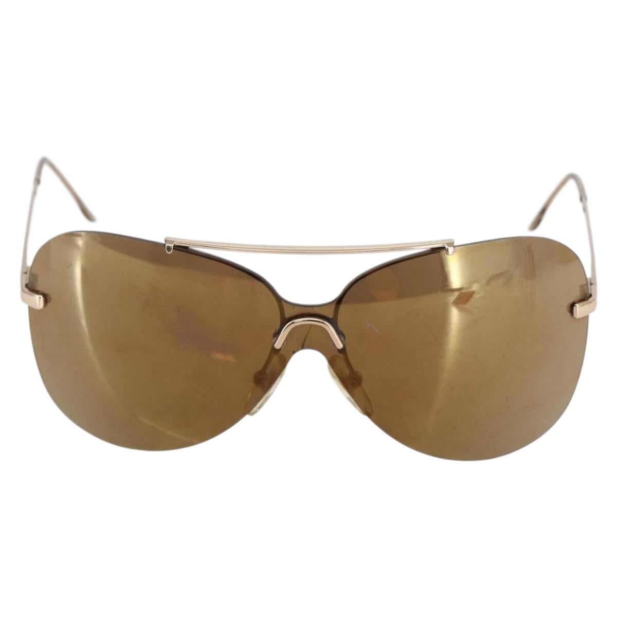 Christian Dior Sunglasses metal Brown Auth BA6884