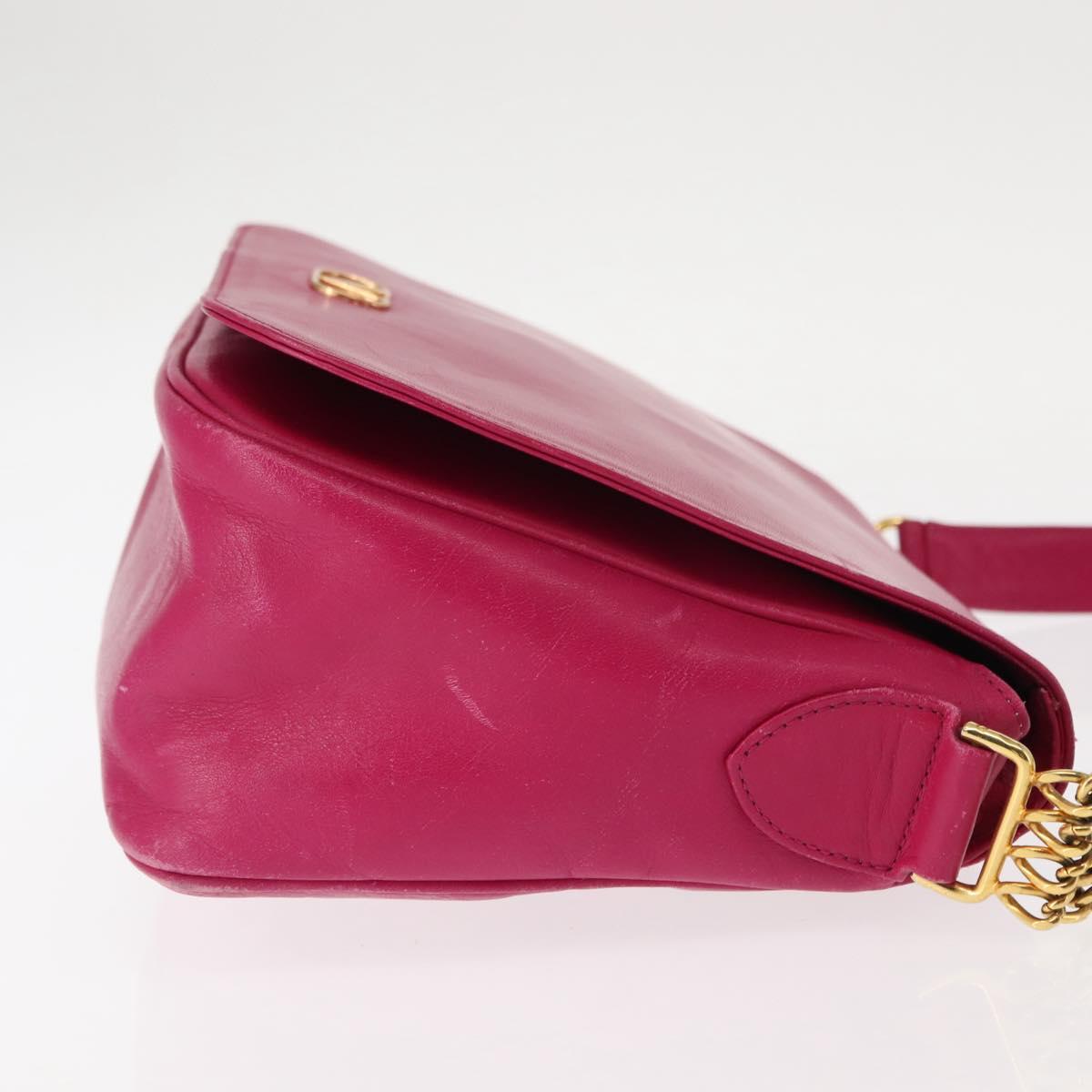 VALENTINO Shoulder Bag Leather Pink Auth BA6886
