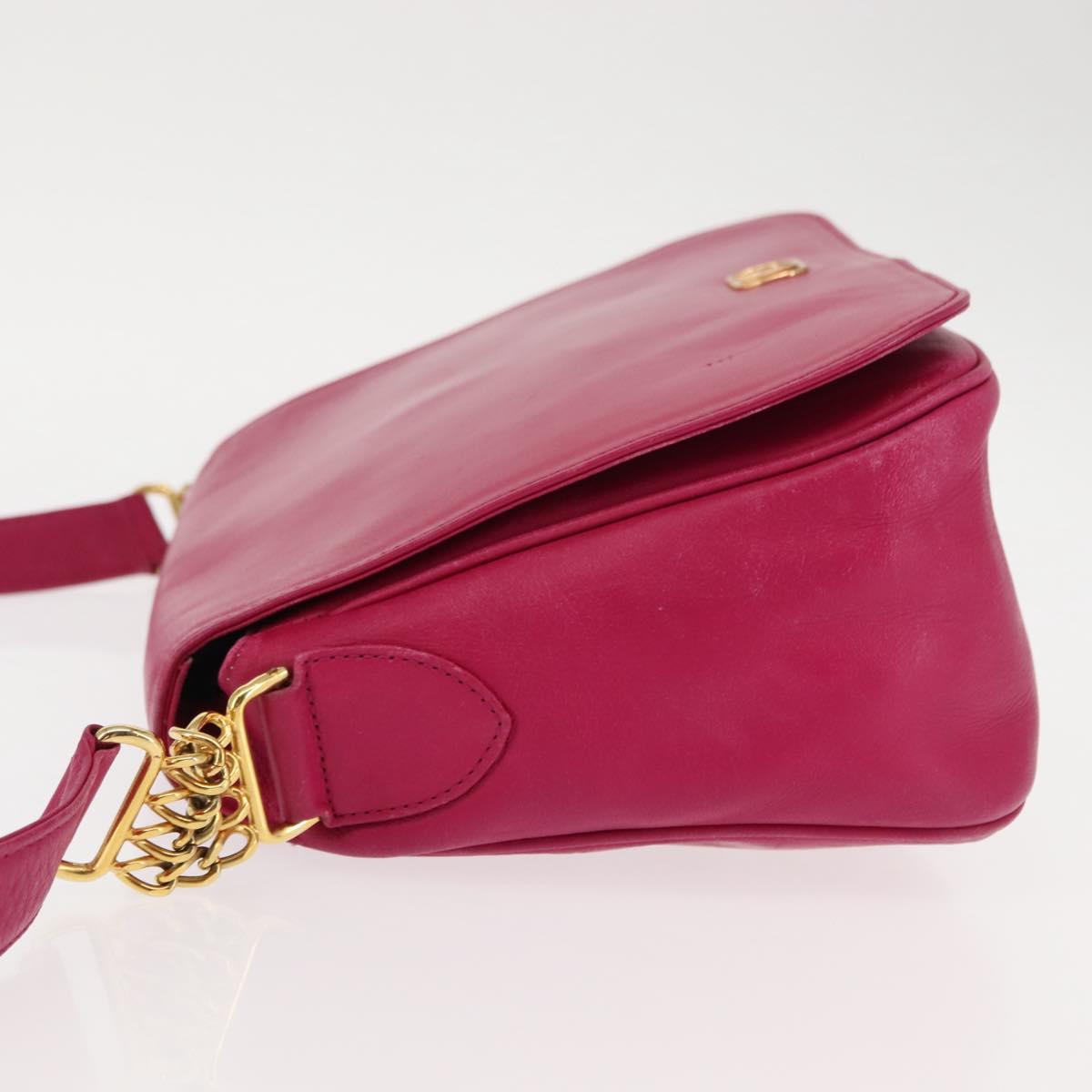VALENTINO Shoulder Bag Leather Pink Auth BA6886