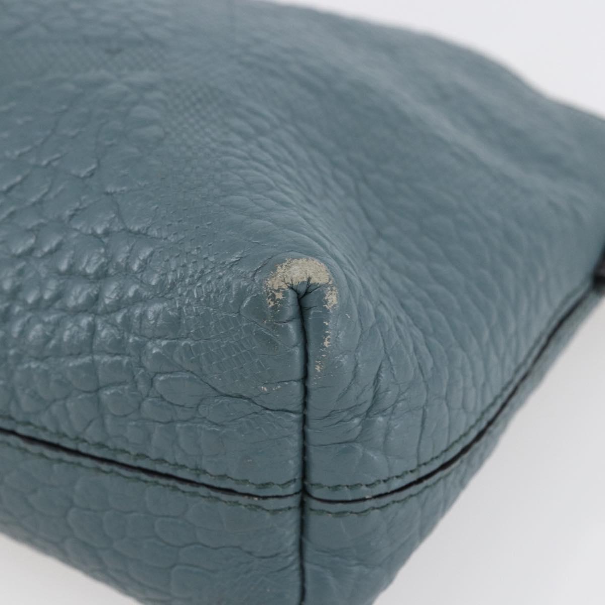 BURBERRY Shoulder Bag Leather Blue Auth BA6891