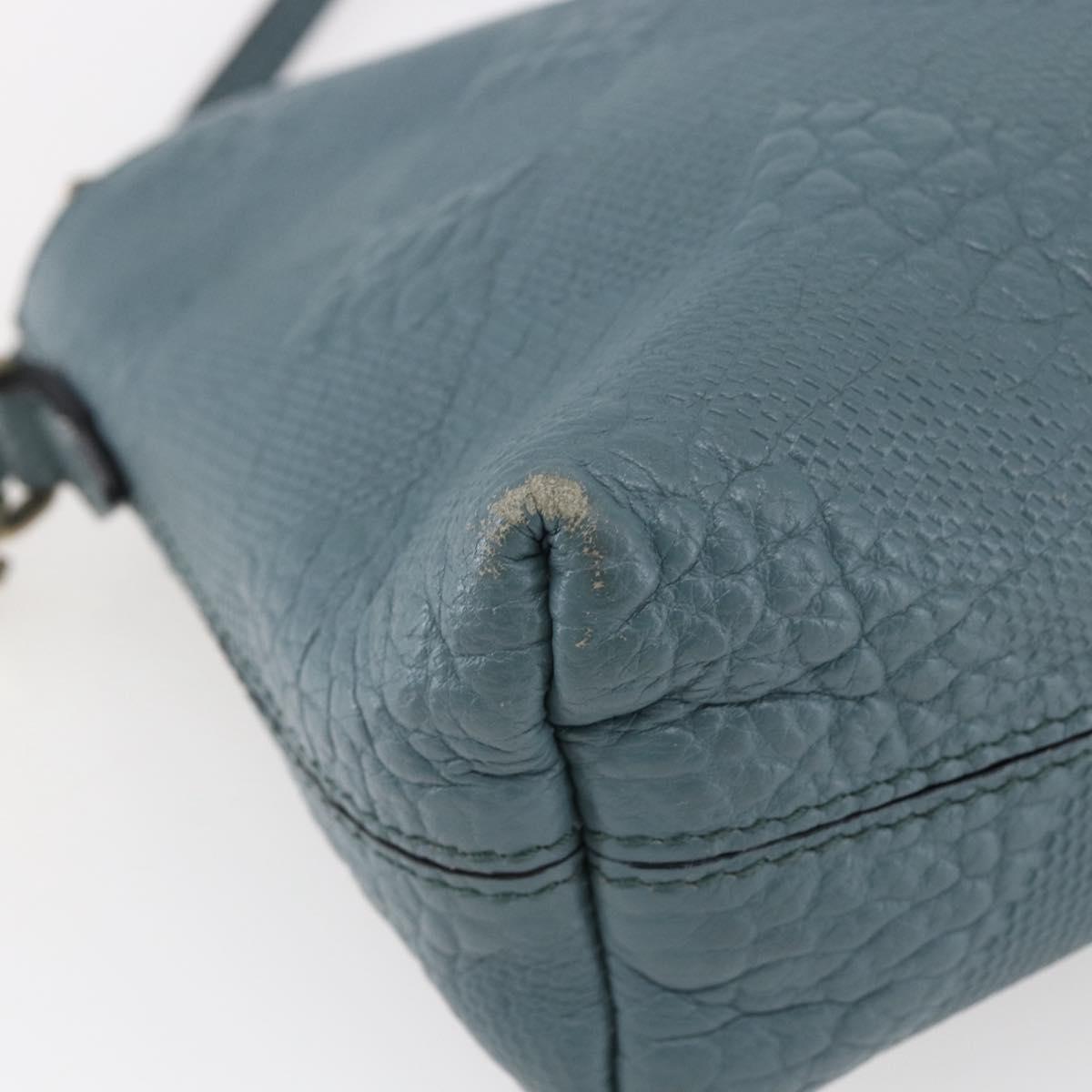 BURBERRY Shoulder Bag Leather Blue Auth BA6891