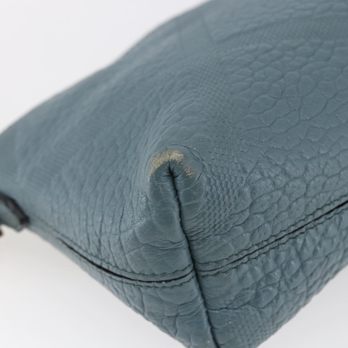 BURBERRY Shoulder Bag Leather Blue Auth BA6891