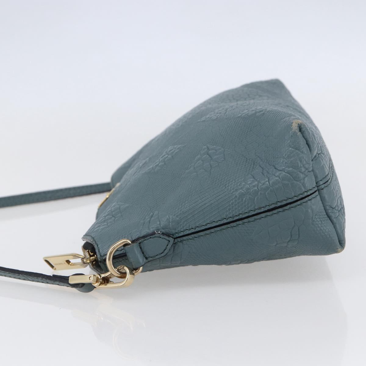 BURBERRY Shoulder Bag Leather Blue Auth BA6891