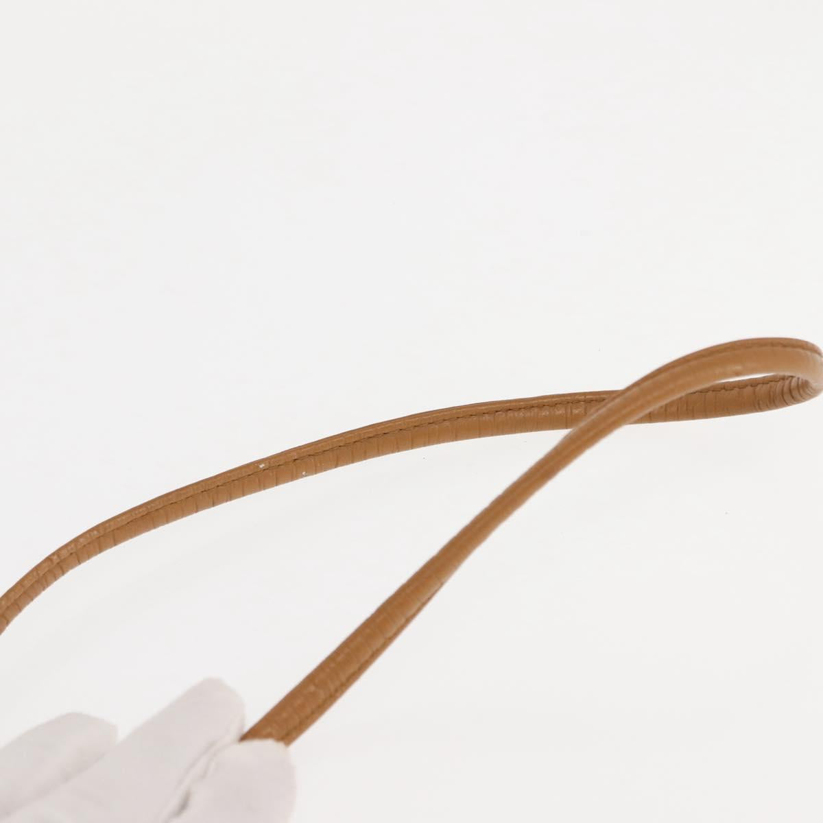 SAINT LAURENT Shoulder Bag PVC Leather Beige Auth BA6893