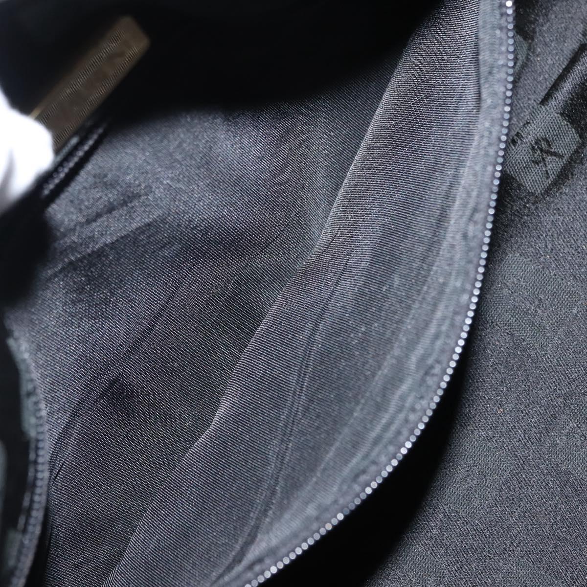 SAINT LAURENT Hand Bag Leather Black Auth BA6894