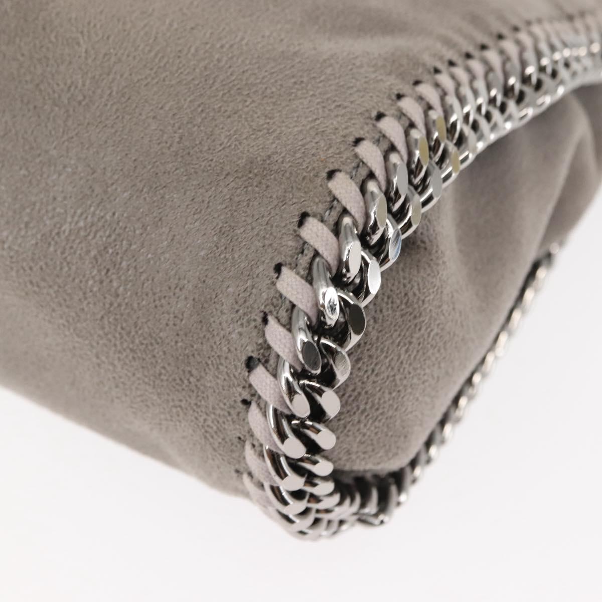 Stella MacCartney Falabella Chain Shoulder Bag polyester 2way Gray Auth BA6896