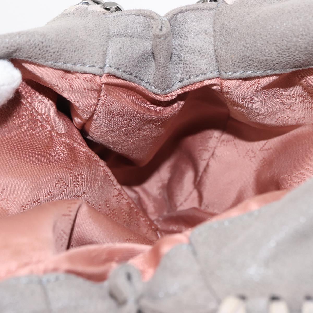 Stella MacCartney Falabella Chain Shoulder Bag polyester 2way Gray Auth BA6896