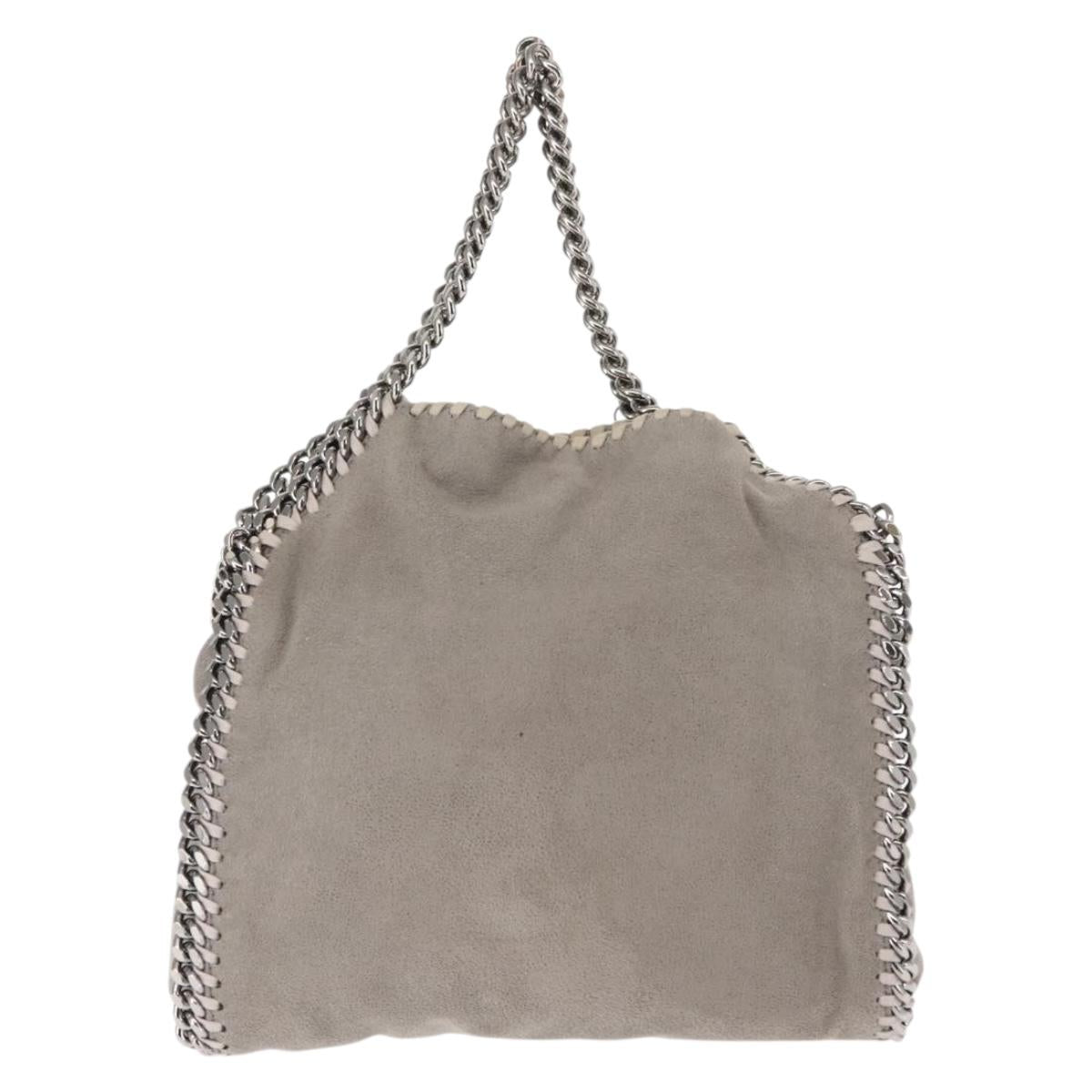 Stella MacCartney Falabella Chain Shoulder Bag polyester 2way Gray Auth BA6896