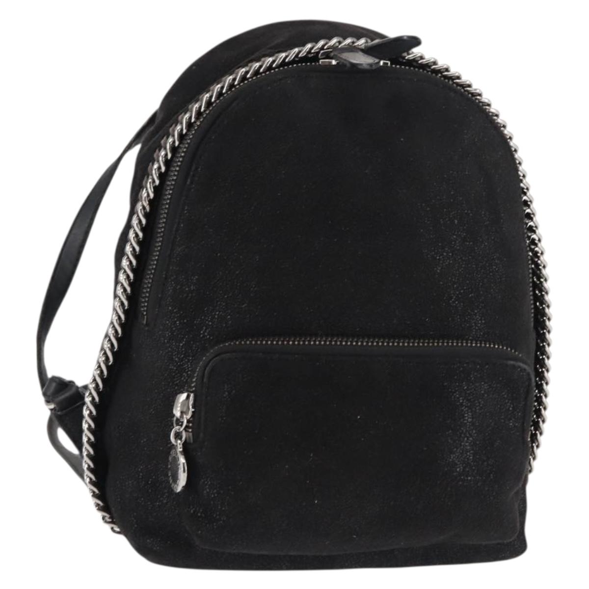 Stella MacCartney Falabella Backpack polyester Black Auth BA6897