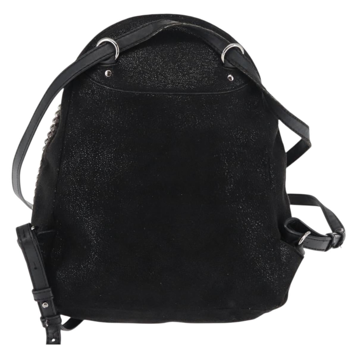 Stella MacCartney Falabella Backpack polyester Black Auth BA6897