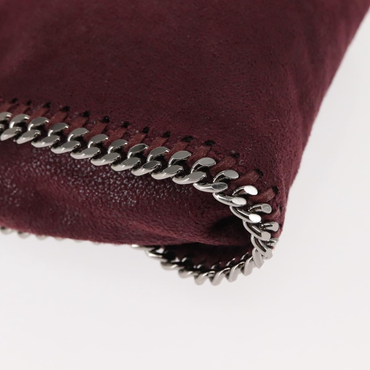 Stella MacCartney Falabella Chain Shoulder Bag polyester Bordeaux Auth BA6899