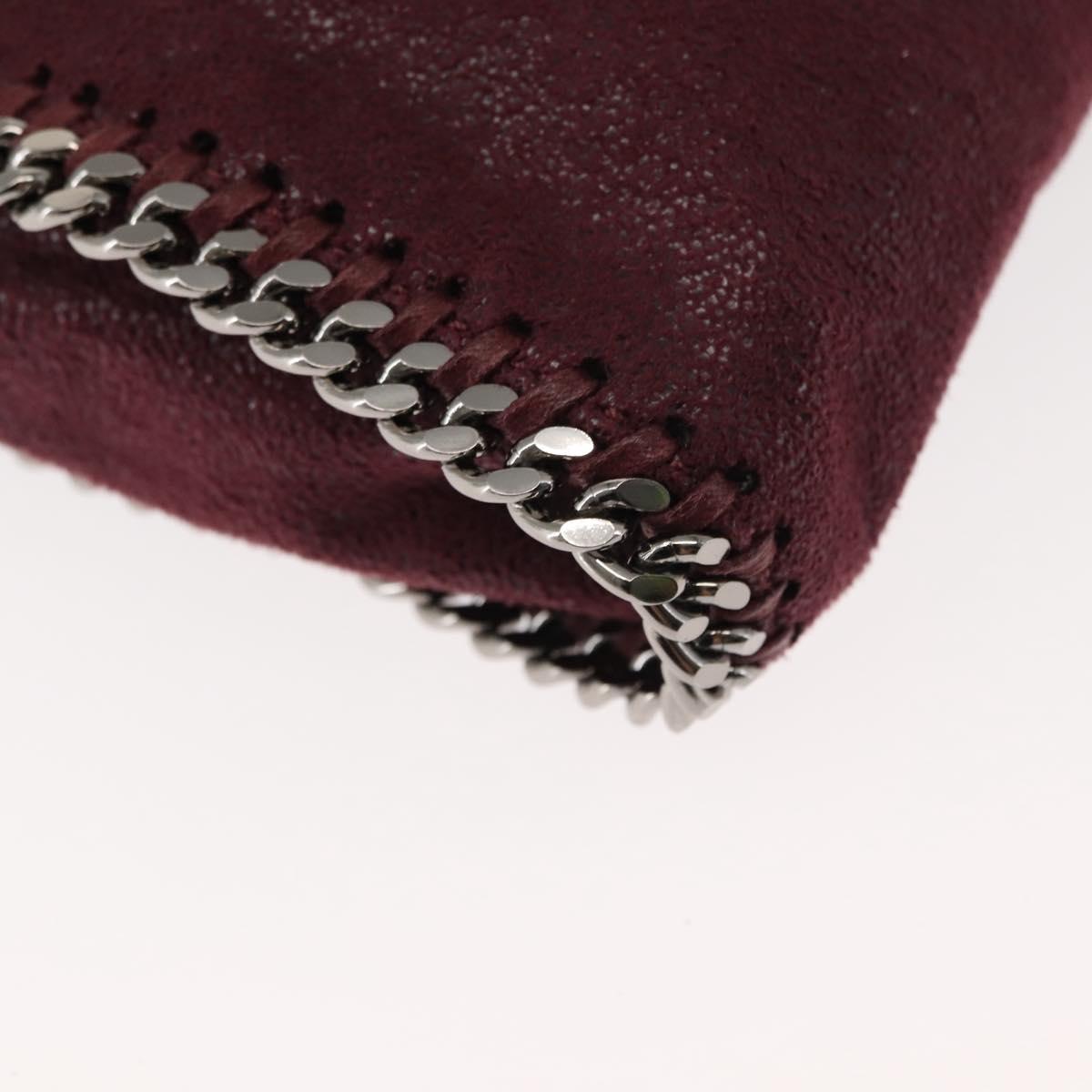 Stella MacCartney Falabella Chain Shoulder Bag polyester Bordeaux Auth BA6899