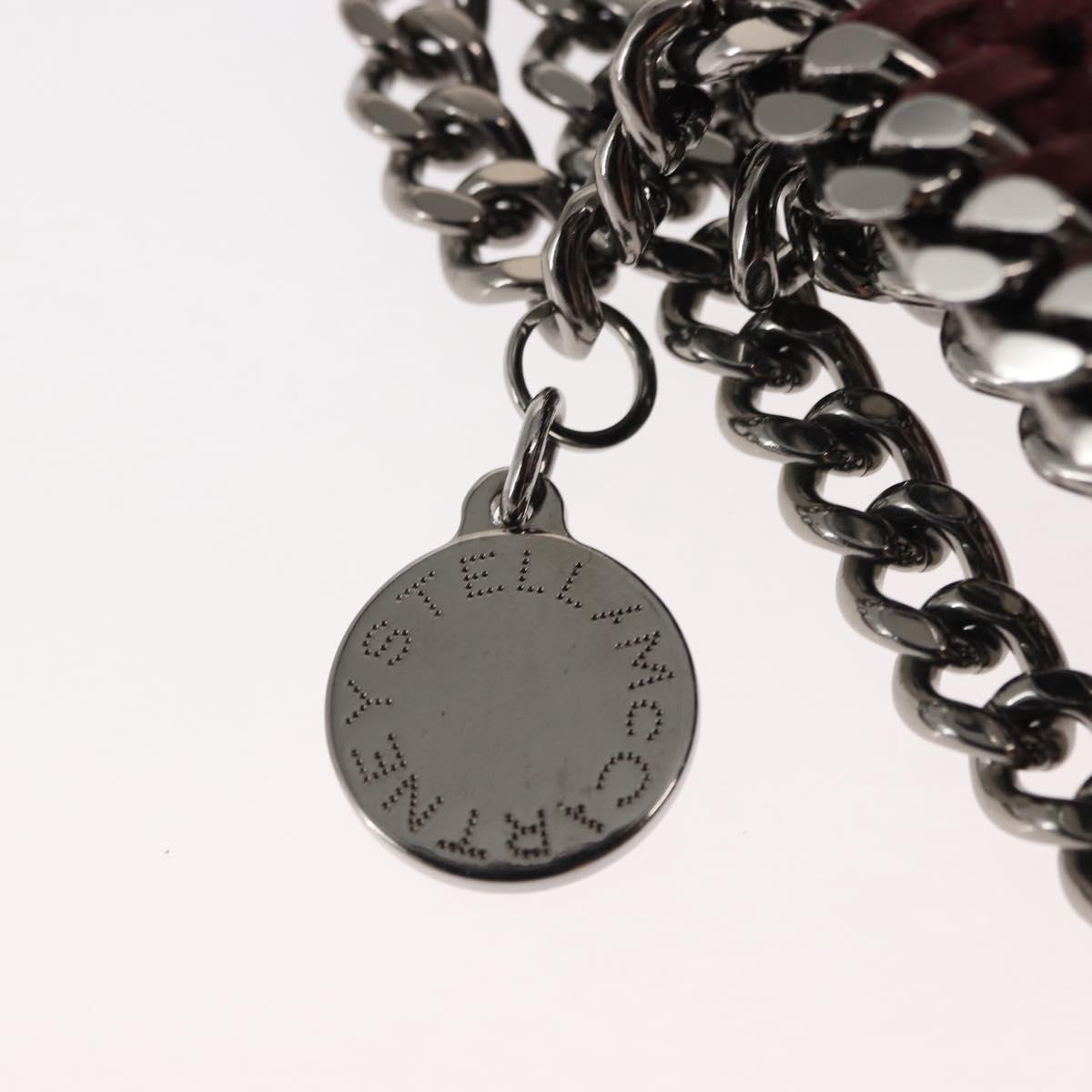 Stella MacCartney Falabella Chain Shoulder Bag polyester Bordeaux Auth BA6899