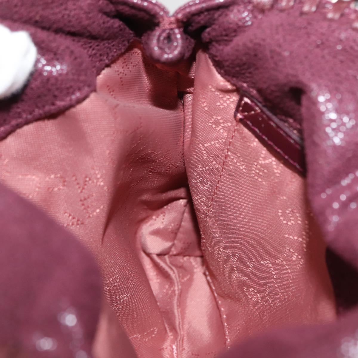 Stella MacCartney Falabella Chain Shoulder Bag polyester Bordeaux Auth BA6899