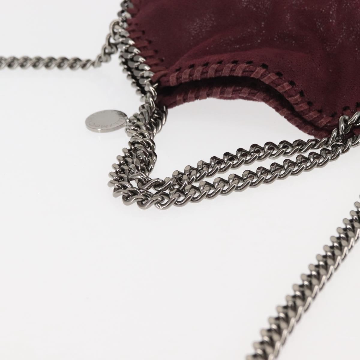 Stella MacCartney Falabella Chain Shoulder Bag polyester Bordeaux Auth BA6899