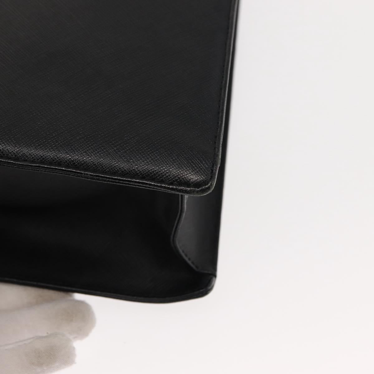SAINT LAURENT Shoulder Bag Leather Black Auth ba6904