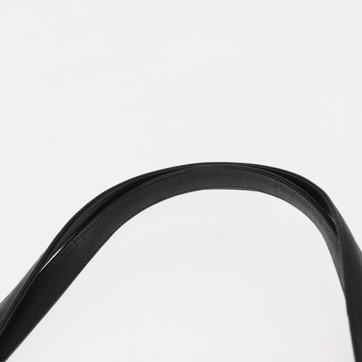 SAINT LAURENT Shoulder Bag Leather Black Auth ba6904