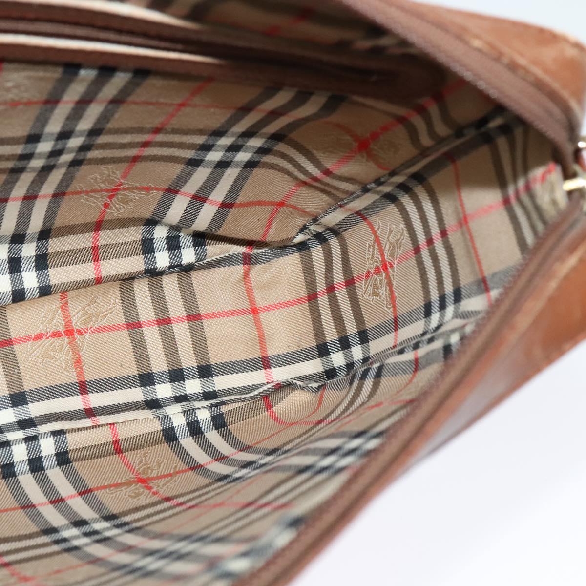 Burberrys Shoulder Bag Leather Brown Auth BA691