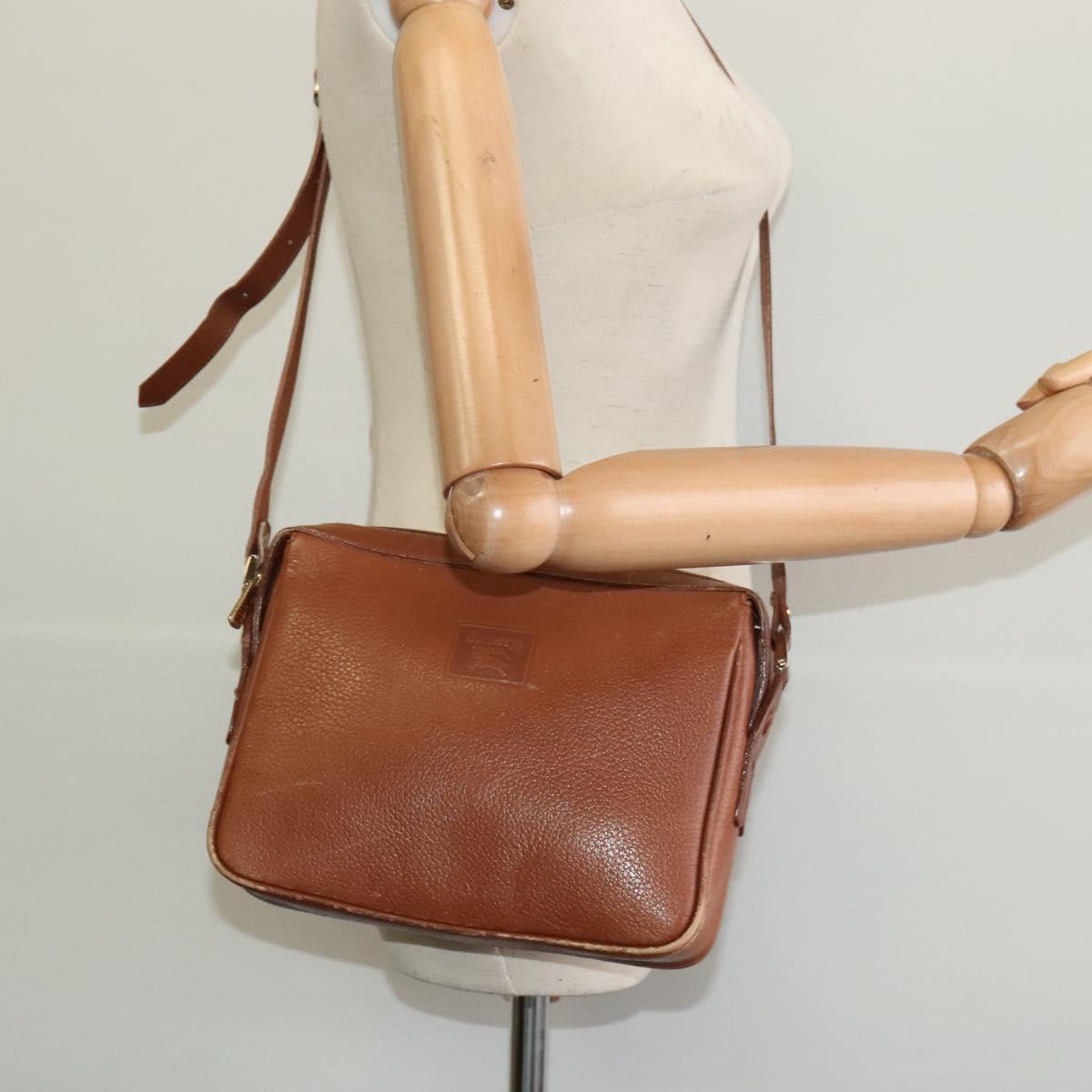 Burberrys Shoulder Bag Leather Brown Auth BA691