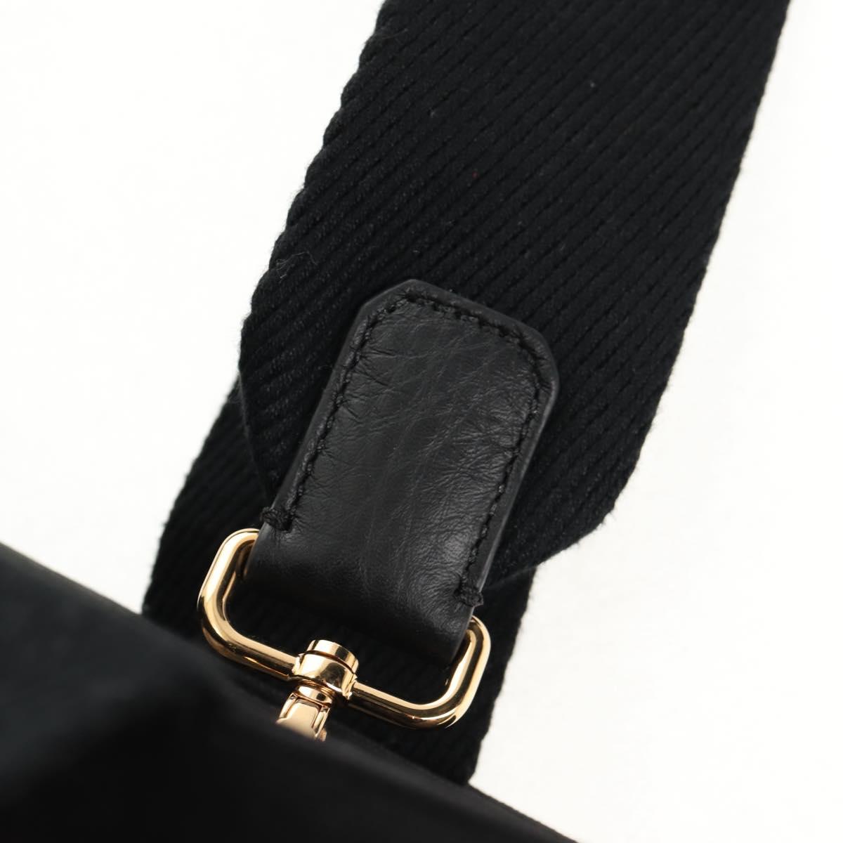 FENDI VERSACE Collaboration Tote Bag Canvas 2way Black Gold Auth BA6912M