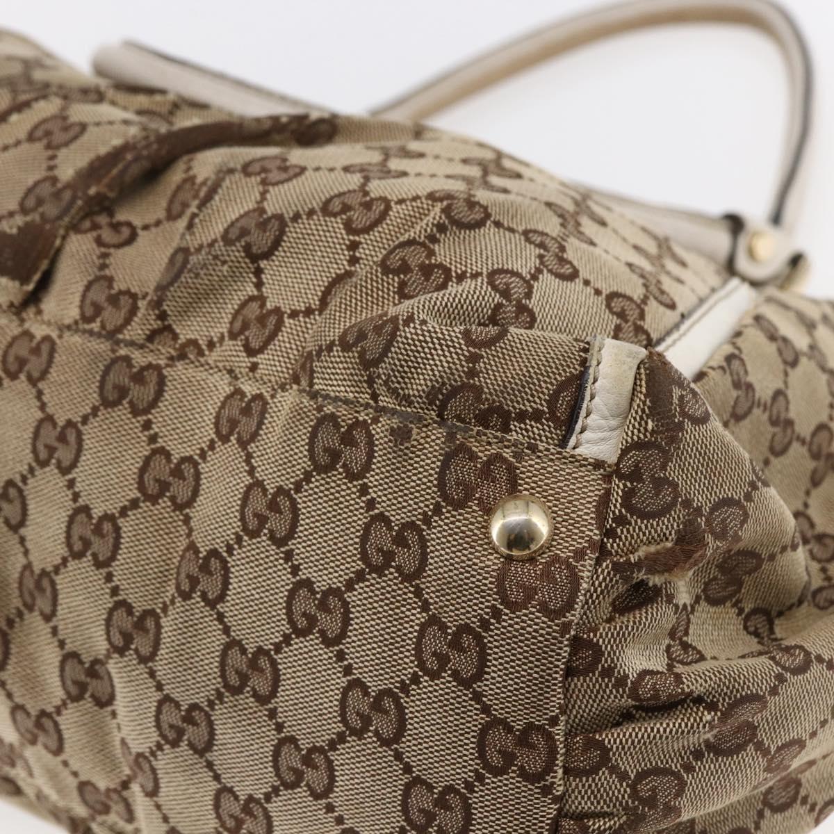 GUCCI GG Canvas Abbey Tote Bag Canvas Beige Auth BA6915