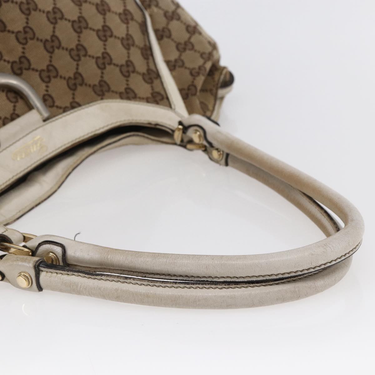 GUCCI GG Canvas Abbey Tote Bag Canvas Beige Auth BA6915