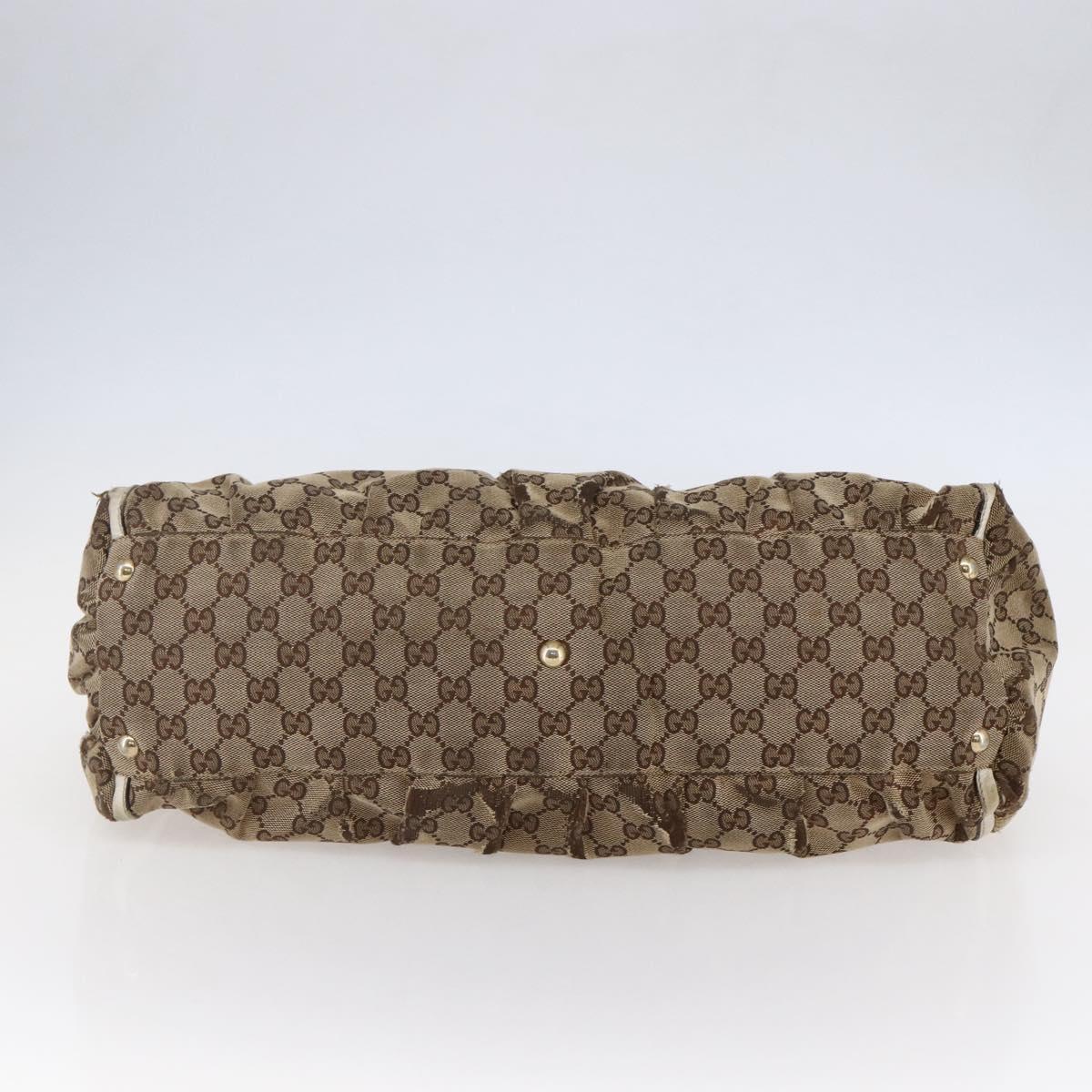 GUCCI GG Canvas Abbey Tote Bag Canvas Beige Auth BA6915