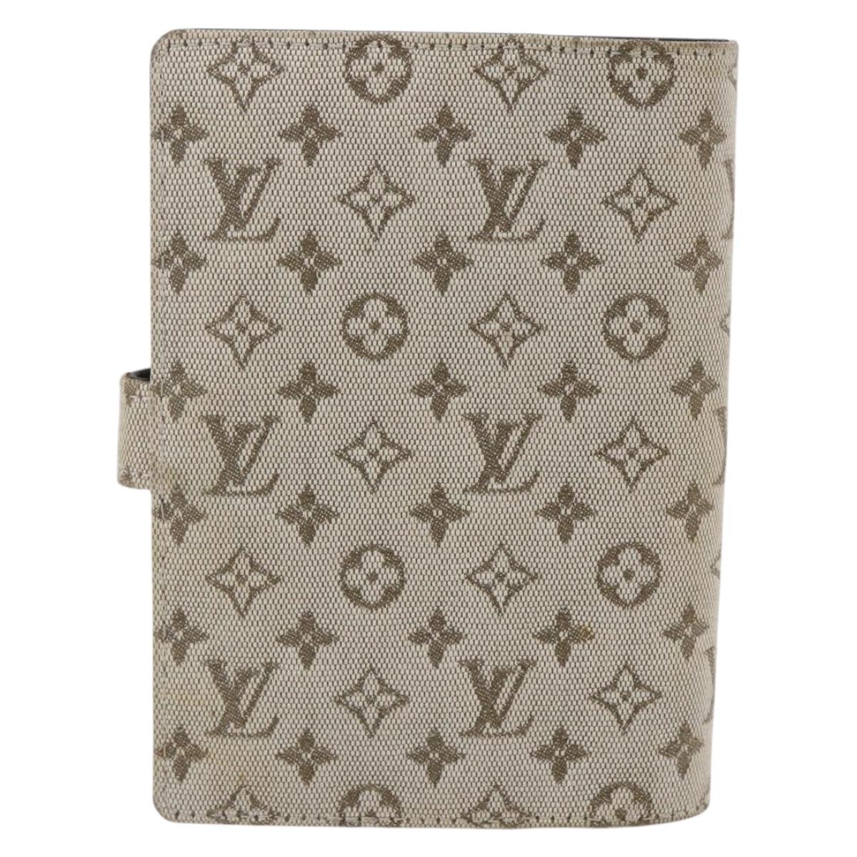 LOUIS VUITTON Monogram Mini Agenda PM Day Planner Cover Khaki R20911 Auth BA6916