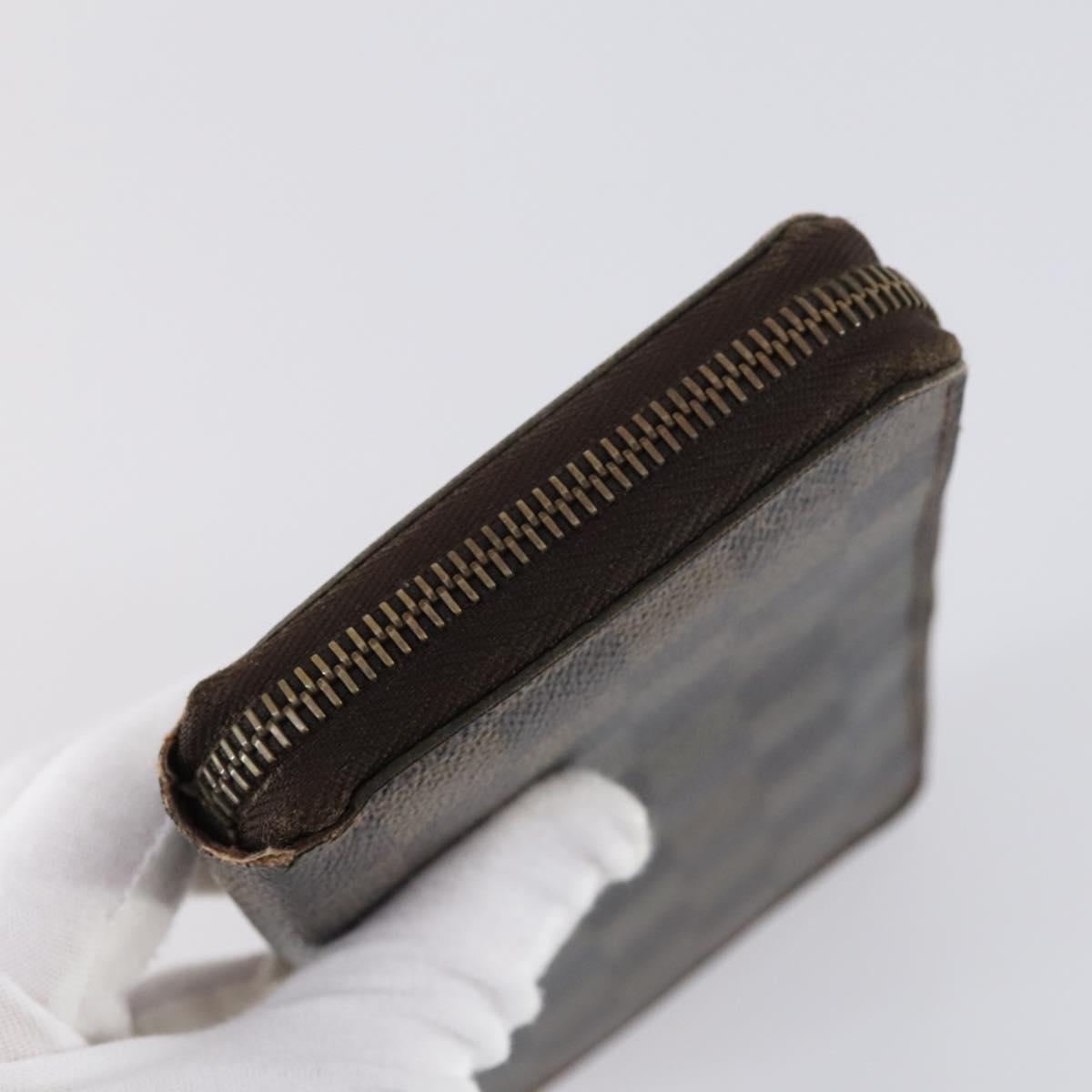 LOUIS VUITTON Damier Ebene Vernis Zippy Wallet 2 Set Pink LV Auth BA6918