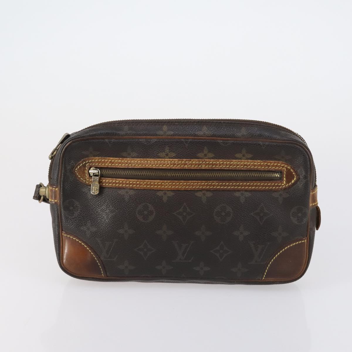 LOUIS VUITTON Monogram Clutch Bag 2Set LV Auth BA6919